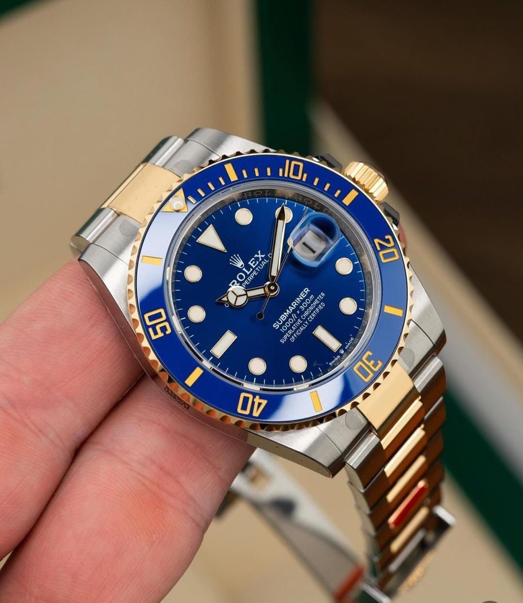 Rolex oyster DateJust Perpetual Submariner Blue Dial Watch