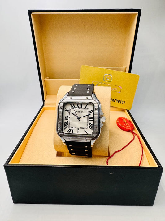 Cartier White Dial Battery Watch