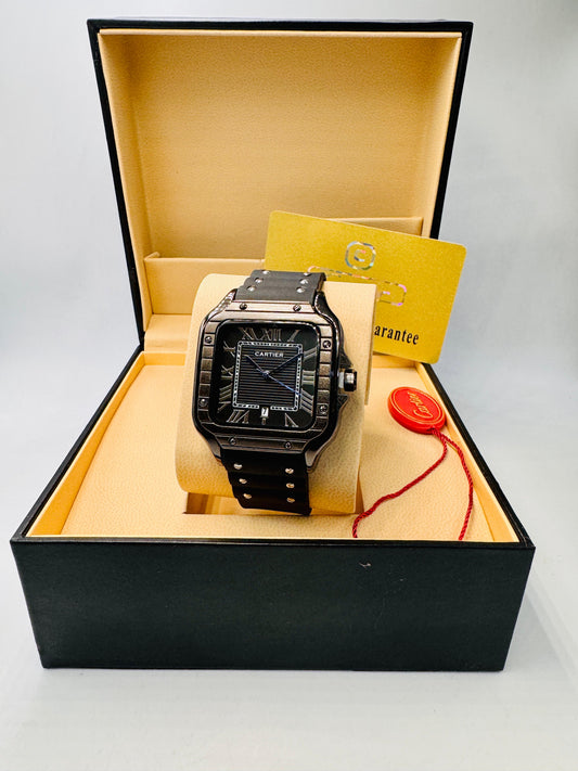 Cartier Square Dial Strap Battery Watch