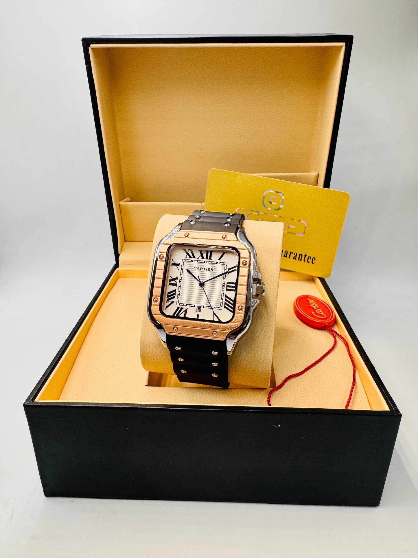 Cartier Square Dial Strap Battery Watch